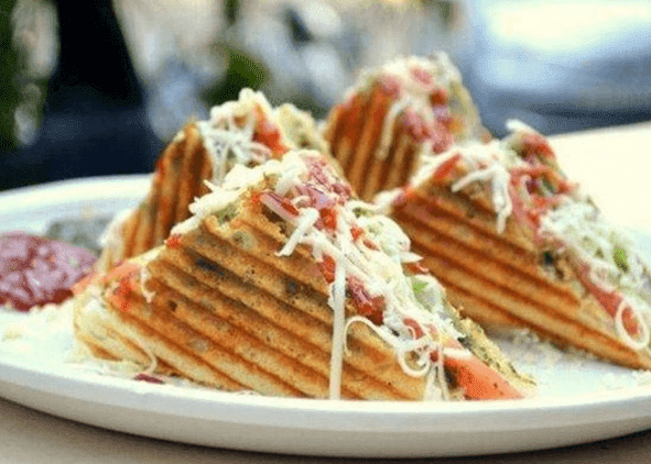 Vegetable cheese gril sandwich